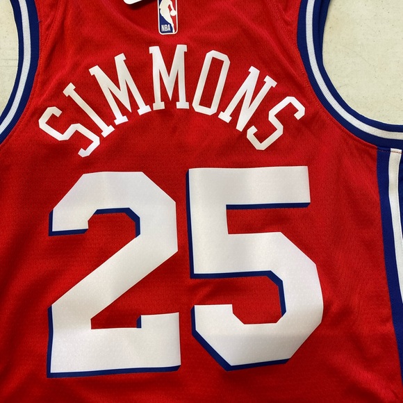 Mens New With Tags Nike Air Jordan Philadelphia 76ER’S #25 SIMMONS Jersey. - Picture 4 of 5
